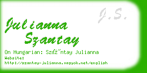 julianna szantay business card